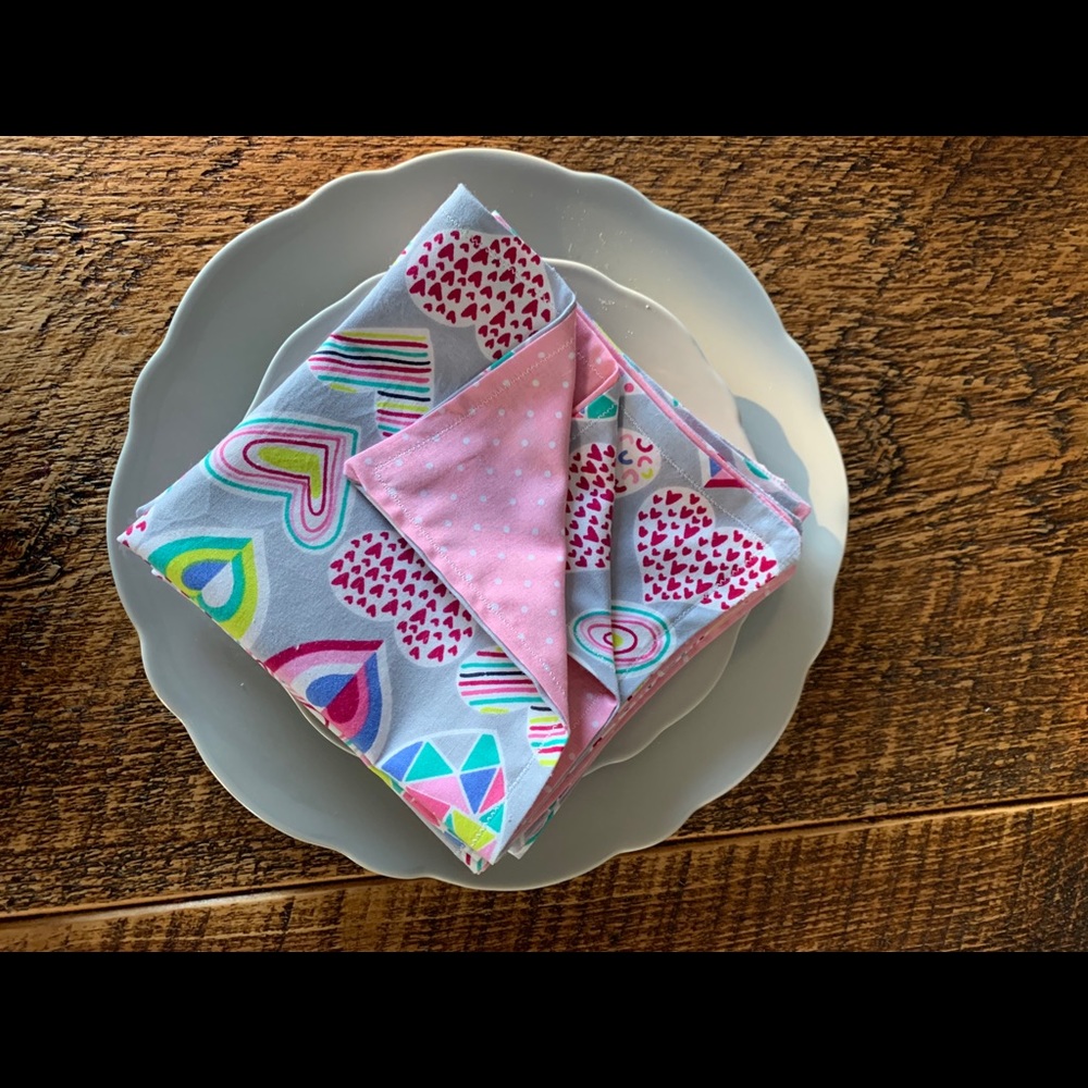 Handmade Heart Napkins
